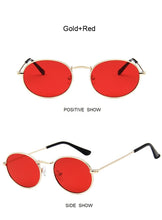 Load image into Gallery viewer, Retro Round Pink Sunglasses Women Brand Designer Sun Glasses For Women Alloy Mirror Female Oculos De Sol Brown