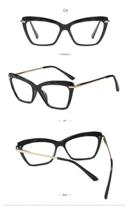 Women Metal Legs Brand Designer Eyeglasses Optical Acetate Rim Spectacles for Women Eyewear Glasses Frame Fashion Styles