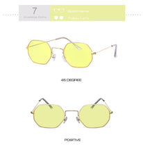 Load image into Gallery viewer, Hexagon Yellow Sunglasses Women Retro Brand Designer Classic Sun Glasses For womenLuxury Ladies Sunglasses Mirror Female Oculos