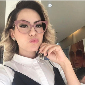 Cat Eye Spectacle Frame Women Eyeglasses Computer Prescription Optical For Female Vintage Eyewear Clear Lens Glasses Frame RS464