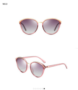 AEVOGUE Polarized Sunglasses Women Cat Eye Luxury Oversized Transparent Frame Gradient lens Sun Glasses Female UV400 AE0634