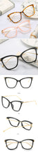 Load image into Gallery viewer, Lady Cat Eye Glasses Frames For Women Sexy Oversized Metal Frame Brand Designer Optical EyeGlasses Eyewear