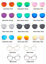 Load image into Gallery viewer, 2022 Retro Round Sunglasses Women Brand Designer Sun Glasses For Women Alloy Mirror Sunglasses Ray Female Oculos De Sol