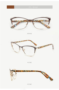 Metal Women Fashion Cat Eye Eyeglasses Frame Optical Glasses Frames Retro Eyeglasses Transparent Computer Glasses For Women
