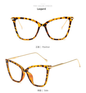 Cat Eye Glasses Frames Women  Brand Design transparent Glsses Frame for men Big frame Eyeglasses female clear lens Spectacle