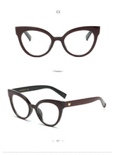 Carica l&#39;immagine nel visualizzatore di Gallery, Cat Eye Spectacle Frame Women Eyeglasses Computer Prescription Optical For Female Vintage Eyewear Clear Lens Glasses Frame RS464
