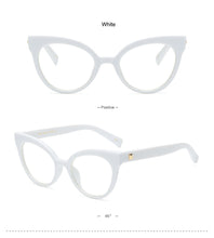 Carica l&#39;immagine nel visualizzatore di Gallery, Woman Optical Eyeglasses Metal Legs and Acetate Rim Spectacles for Women Prescription Eyewear Glasses Frame Cat-Eye Style