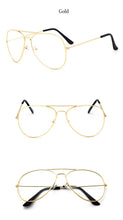 Load image into Gallery viewer, transparent women&#39;s glasses pilot glasses black frame  Spectacle Frame Clear Lens Fake Glasses feminino oculos eyeglasses