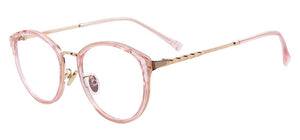 Women Metal Plastic Fashion Eyeglasses Round Vintage Glasses Frame For Prescription Lenses Myopia Reading Progressive