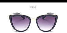 Carica l'immagine nel visualizzatore di Gallery, Fashion Women Cateye Sunglasses Fashion Trend Vintage Elegant Oval Lady Sun Glasses Female oculo de sol Shades Summer style