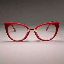 Carica l&#39;immagine nel visualizzatore di Gallery, Anti-blue Light Optical Sexy Red Cat Eye Glasses Frames Women Glasses Fashion EyeGlasses
