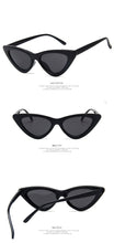 Carica l'immagine nel visualizzatore di Gallery, Cute Sexy Retro Cat Eye Sunglasses Women Small Black White Triangle Vintage Cheap Ladies Sun Glasses Red Female UV400
