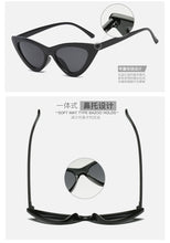 Load image into Gallery viewer, 2022 fashion sunglasses woman brand Designer vintage retro triangular cat eye glasses oculos De Sol Transparent ocean uv400