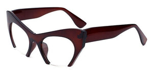 Retro Half Frame Cat Eye Glasses Frames Women Optical Fashion Eyewear Computer Glasses