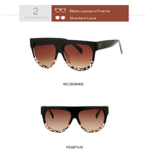 Load image into Gallery viewer, Flat Top Oversized Women Sunglasses Retro Shield Shape Luxy Brand Design Big Frame Rivet Shades Sunglasses Women UV400 Eyewear