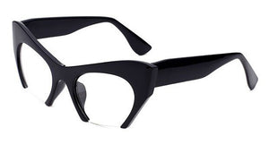 Retro Half Frame Cat Eye Glasses Frames Women Optical Fashion Eyewear Computer Glasses