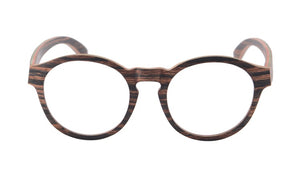 NEW Round Wood Glasses Frames Men Clear Lens Prescription eyeglass Frames Computer Reading Glasses Women With Box FT3008