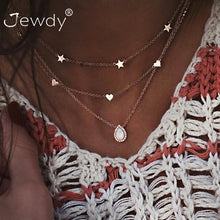 Load image into Gallery viewer, 26 Styles Bohemian Multi layer Pendant Necklaces For Women Fashion Golden Geometric Charm Chains Necklace Jewelry