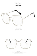 Load image into Gallery viewer, Newest square frame vintage Eeygalsses Women Oversized Big SizeOptical Frames Metal Glasses Frame Clear lens Eyeware