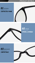 Carica l&#39;immagine nel visualizzatore di Gallery, College Style Cat Eye Eyeglasses Frame Eye Glasses Frames For Women Clear Lens Fake/Transparent Glasses Frame