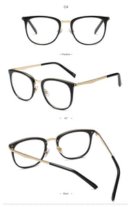 Vintage Optical Eyeglasses Women Frame Oval Metal Unisex Spectacles Female Eye Glasses oculos de Eyewear Prescription Glasses