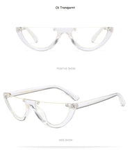 Load image into Gallery viewer, Cool Half Frame Sunglasses Cat Eye 2022 Women Fashion Brand Designer Eyewear Candy Colors Lens Sun Glasses  UV400