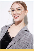 Load image into Gallery viewer, Oversized Round Glasses Women Men Metal Large Big Circle Glasses Optical Frame Round Eyeglasses Frame Fashion Spectacles Eyewear