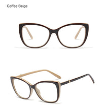 Load image into Gallery viewer, Ralferty  Luxury Eye Glasses Women Cat Eye Frame Eyeglasses TR90 Clear Lens With Spring Leg Optic Spectacle Eyewear F93331