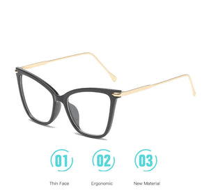 Oulylan Transparent Glasses Cat Eye Glasses Frames for Women Men Clear Optical Eyeglasses Computer Eyewear