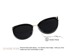 Load image into Gallery viewer, AEVOGUE Polarized Sunglasses Women Cat Eye Luxury Oversized Transparent Frame Gradient lens Sun Glasses Female UV400 AE0634