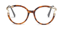 Load image into Gallery viewer, Lady Metal Hollow Round Glasses Frames For Women Cat Eye Brand Designer Optical EyeGlasses Fashion Eyewear