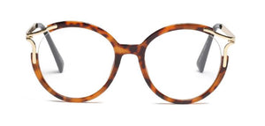 Lady Metal Hollow Round Glasses Frames For Women Cat Eye Brand Designer Optical EyeGlasses Fashion Eyewear