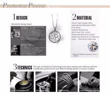 Carica l&#39;immagine nel visualizzatore di Gallery, Tree of Life Crystal Round Small Pendant Necklace Gold Silver Color Bijoux Collier Elegant Women Jewelry Gifts