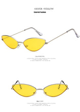 Load image into Gallery viewer, 2022 Sunglasses Women Luxury Cat eye Brand Design Metal Frame New Gold red Vintage Cateye Fashion sun glasses lady Eyewear