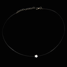 Carica l&#39;immagine nel visualizzatore di Gallery, Female Transparent Fishing Line Necklace Silver Color Invisible Chain Women Rhinestone Choker Necklace Collier Femme