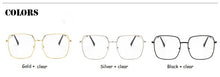 Load image into Gallery viewer, Newest square frame vintage Eeygalsses Women Oversized Big SizeOptical Frames Metal Glasses Frame Clear lens Eyeware