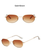 Carica l'immagine nel visualizzatore di Gallery, Small Pink Hexagon Sunglasses for Women Luxury Brand Designer Eyewear Shades Ladies Alloy Mirror Sun Glasses Female UV400