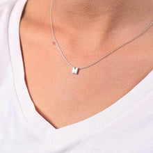 Carica l&#39;immagine nel visualizzatore di Gallery, Fashion Gold Chain Initial Charms Necklace Pendant Metal Letters For Jewelry Cut Letters Single Name Necklaces