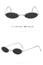 Load image into Gallery viewer, Vintage Small Oval Sunglasses Women Luxury Brand Black Gold Frame Sun Glasses Female Male Pink Yellow Shades Coulos