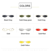Load image into Gallery viewer, Fashion Women Sunglasses Famous Oval Sun Glasses Female Luxury Brand Metal Round Rays Frames Black Small Cheap Eyewear Oculos