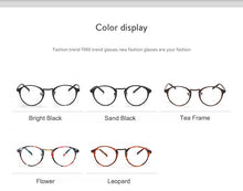 Carica l&#39;immagine nel visualizzatore di Gallery, Optical Glasses Frame Glasses With Clear Glass Men Women Brand Round Clear Transparent Women&#39;s Glasses Frames