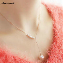 Carica l&#39;immagine nel visualizzatore di Gallery, Fashion Shiny Crystal Necklace Zircon Pendant Transparent Fishing Line Invisible Ladies Necklace Jewelry Clavicle Chain Chocker
