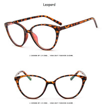 Load image into Gallery viewer, Black  Spectacle frame cat eye Glasses frame clear lens Women brand Eyewear optical frames myopia transparentTemples for glasses
