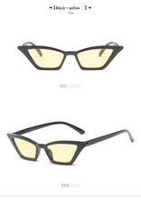 Load image into Gallery viewer, New  Cat Eye Sunglasses Women Small Vintage Brand Designer Sun Glasses Retro Yellow ladies Sunglass  Eyewear Female Shades