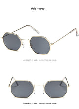 Load image into Gallery viewer, 2022 Ladies hexagon sunglasse  metal Women Brand Designer Fashion Rimless  Clear Ocean Lenses Sun Glasses  UV400