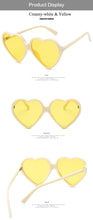Load image into Gallery viewer, Love Heart Sunglasses Women 2022 Fashion cute sexy retro Cat Eye Vintage cheap Sun Glasses red purple tea UV400 Lens female