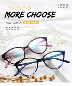 College Style Cat Eye Eyeglasses Frame Eye Glasses Frames For Women Clear Lens Fake/Transparent Glasses Frame