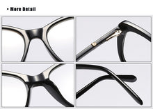 Load image into Gallery viewer, Ralferty  Luxury Eye Glasses Women Cat Eye Frame Eyeglasses TR90 Clear Lens With Spring Leg Optic Spectacle Eyewear F93331