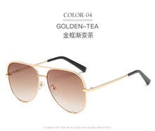 Carica l'immagine nel visualizzatore di Gallery, 2022 New Fashion Brand Designer Ladies Pilot Sunglasses Women Men Goggle Gradient Sun Glasses For Female Mirror Shades UV400