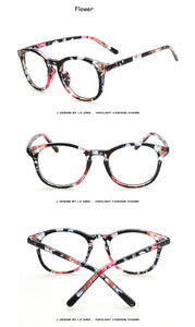 Spectacle Classic Women Round Eyeglasses Frame Brand Designer Men Nail Decoration Optical Glasses Reading Glasses